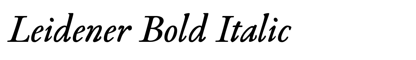 Leidener Bold Italic